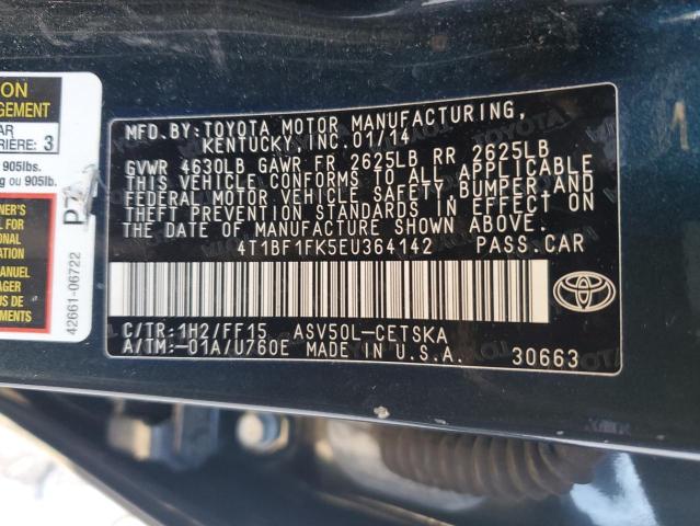 Photo 11 VIN: 4T1BF1FK5EU364142 - TOYOTA CAMRY 