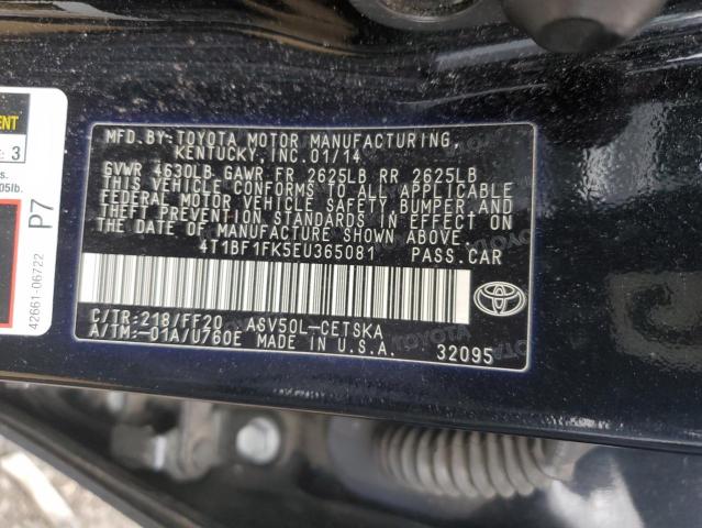 Photo 12 VIN: 4T1BF1FK5EU365081 - TOYOTA CAMRY 