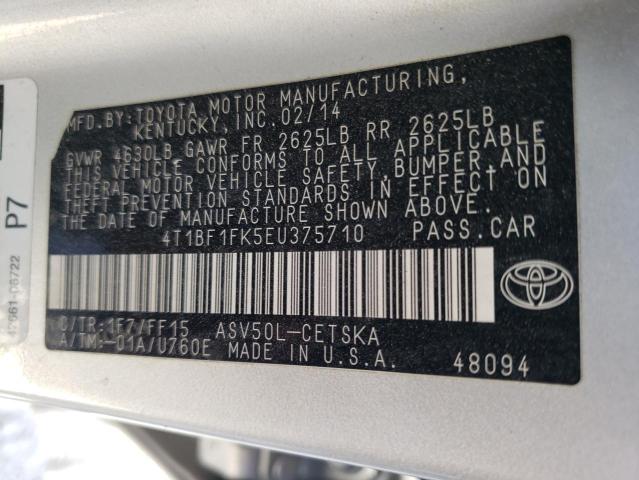 Photo 11 VIN: 4T1BF1FK5EU375710 - TOYOTA CAMRY 