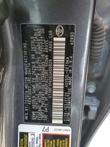 Photo 11 VIN: 4T1BF1FK5EU405028 - TOYOTA CAMRY L 