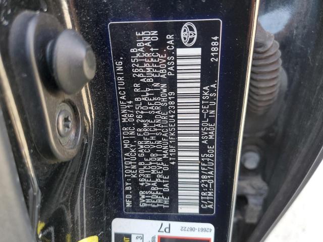 Photo 12 VIN: 4T1BF1FK5EU423819 - TOYOTA CAMRY L 