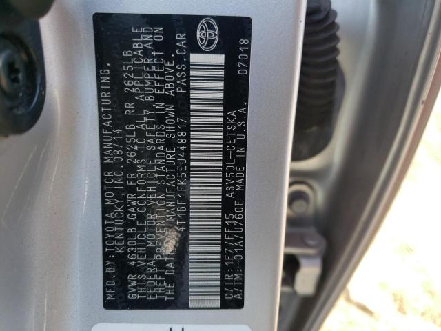 Photo 11 VIN: 4T1BF1FK5EU448817 - TOYOTA CAMRY L 