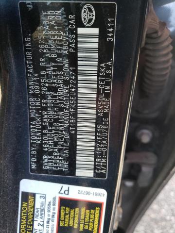 Photo 9 VIN: 4T1BF1FK5EU472471 - TOYOTA CAMRY L 