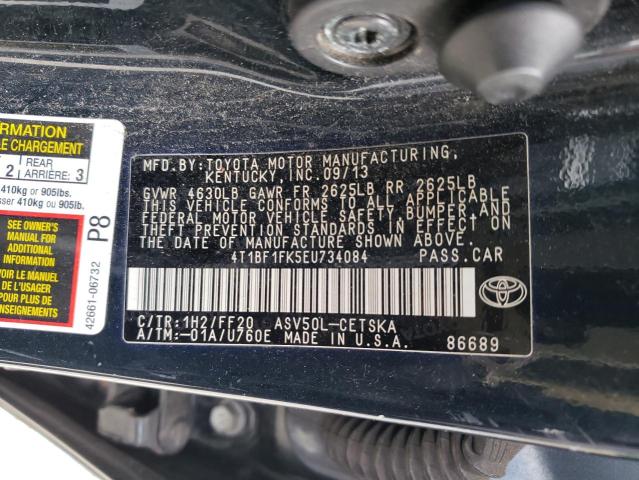 Photo 11 VIN: 4T1BF1FK5EU734084 - TOYOTA CAMRY 