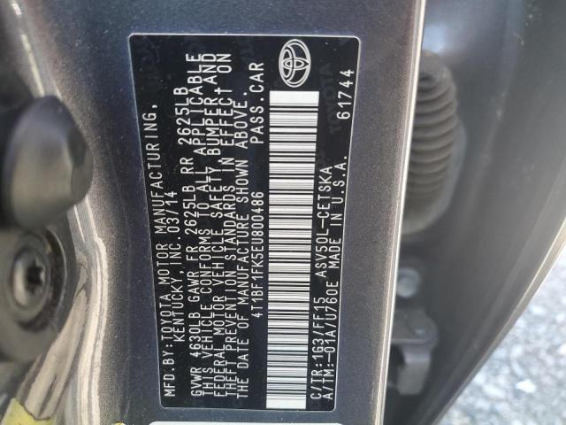 Photo 11 VIN: 4T1BF1FK5EU800486 - TOYOTA CAMRY L 