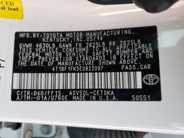 Photo 12 VIN: 4T1BF1FK5EU822097 - TOYOTA CAMRY L 