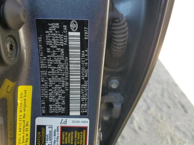 Photo 12 VIN: 4T1BF1FK5EU842754 - TOYOTA CAMRY L 