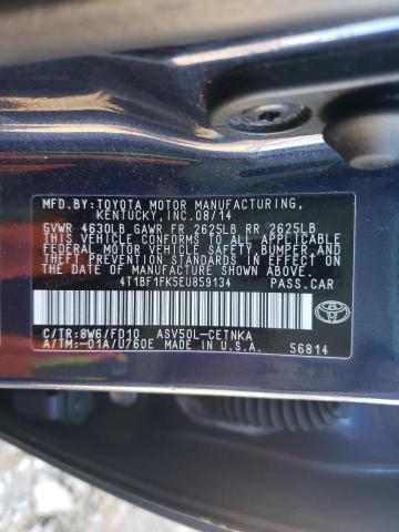 Photo 11 VIN: 4T1BF1FK5EU859134 - TOYOTA CAMRY L 