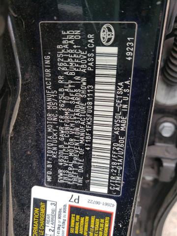 Photo 11 VIN: 4T1BF1FK5FU081113 - TOYOTA CAMRY LE 