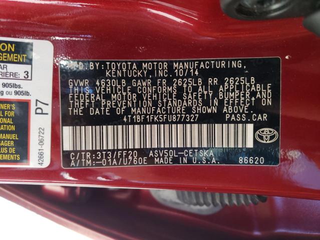 Photo 11 VIN: 4T1BF1FK5FU877327 - TOYOTA CAMRY 