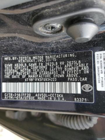 Photo 9 VIN: 4T1BF1FK5FU934223 - TOYOTA CAMRY LE 