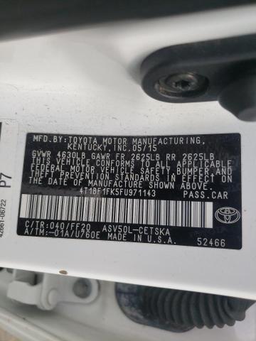 Photo 9 VIN: 4T1BF1FK5FU971143 - TOYOTA CAMRY LE 