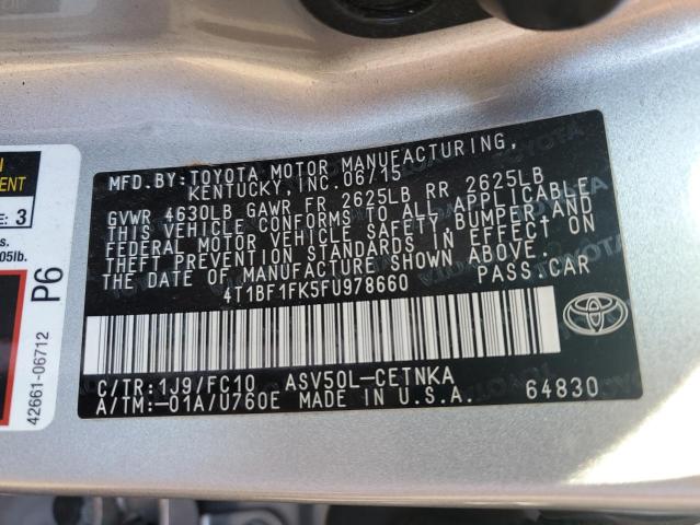 Photo 11 VIN: 4T1BF1FK5FU978660 - TOYOTA CAMRY 