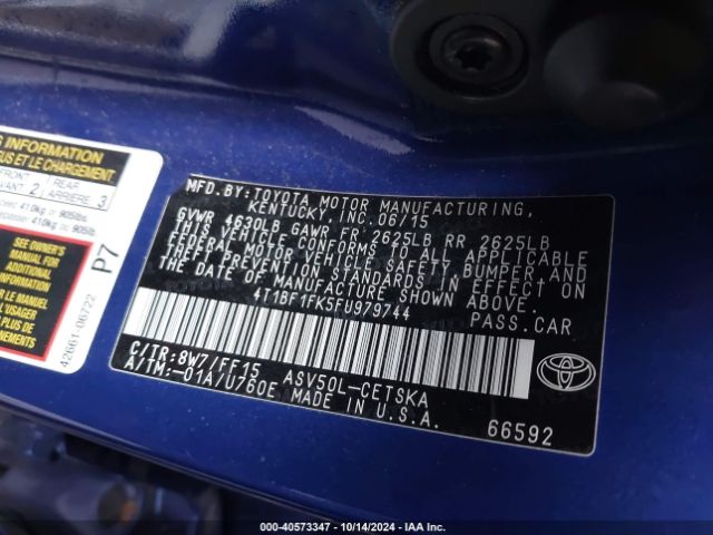 Photo 8 VIN: 4T1BF1FK5FU979744 - TOYOTA CAMRY 