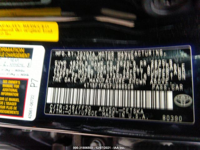 Photo 8 VIN: 4T1BF1FK5FU988508 - TOYOTA CAMRY 