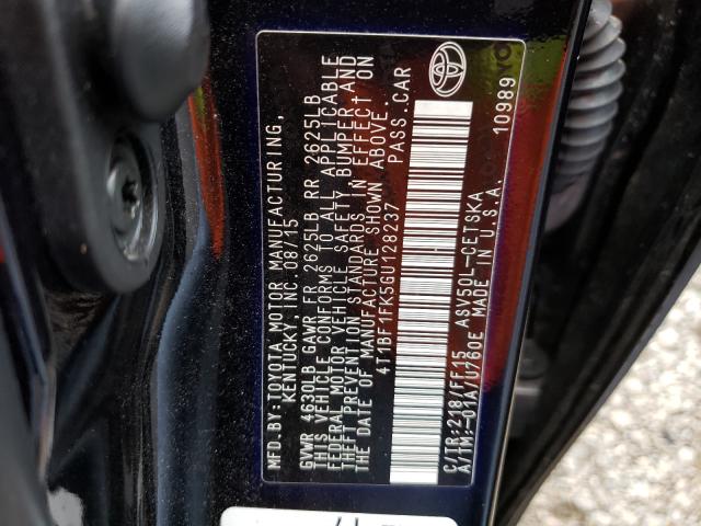 Photo 9 VIN: 4T1BF1FK5GU128237 - TOYOTA CAMRY LE 