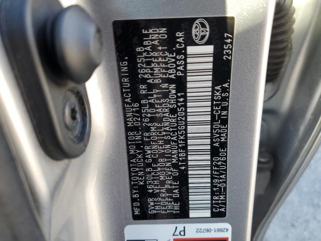 Photo 11 VIN: 4T1BF1FK5GU205141 - TOYOTA CAMRY LE 