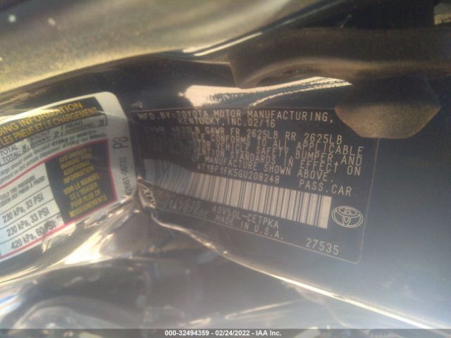 Photo 8 VIN: 4T1BF1FK5GU208248 - TOYOTA CAMRY 