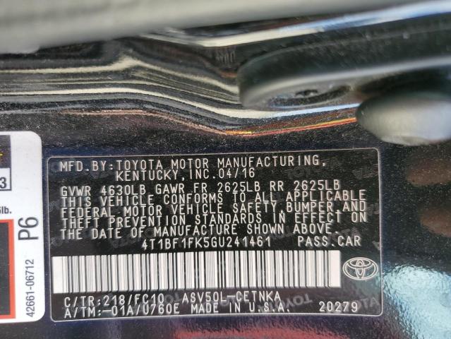 Photo 11 VIN: 4T1BF1FK5GU241461 - TOYOTA CAMRY 