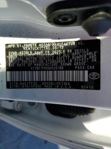 Photo 9 VIN: 4T1BF1FK5GU525186 - TOYOTA CAMRY 