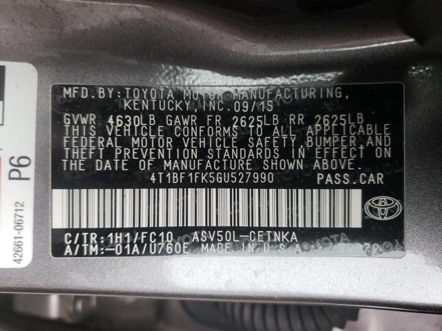 Photo 9 VIN: 4T1BF1FK5GU527990 - TOYOTA CAMRY LE 