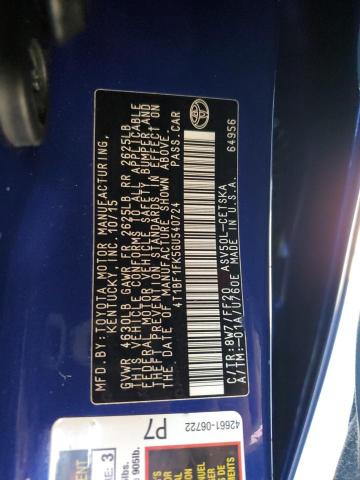 Photo 11 VIN: 4T1BF1FK5GU540724 - TOYOTA CAMRY LE 