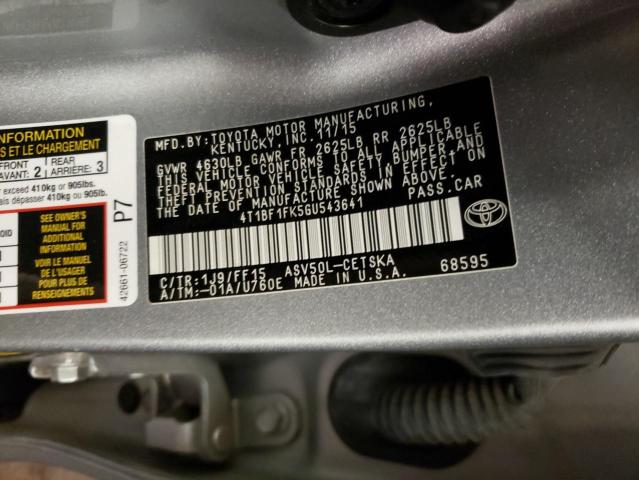 Photo 9 VIN: 4T1BF1FK5GU543641 - TOYOTA CAMRY SE 