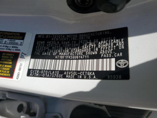 Photo 12 VIN: 4T1BF1FK5GU614711 - TOYOTA CAMRY 