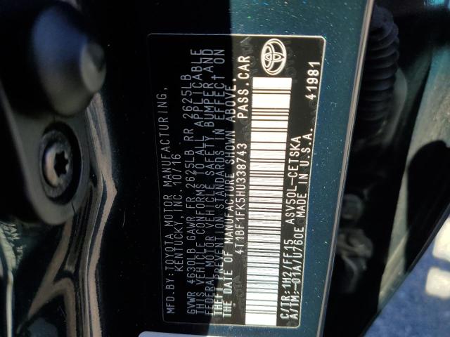 Photo 12 VIN: 4T1BF1FK5HU338743 - TOYOTA CAMRY LE 