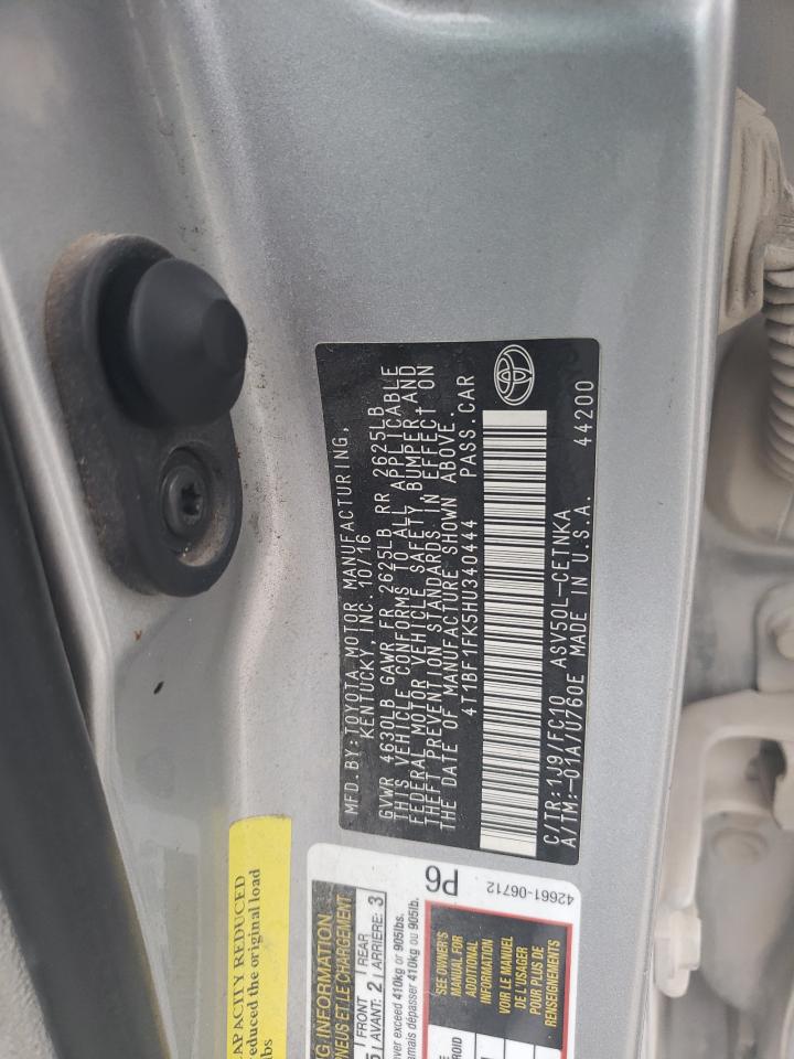 Photo 11 VIN: 4T1BF1FK5HU340444 - TOYOTA CAMRY 