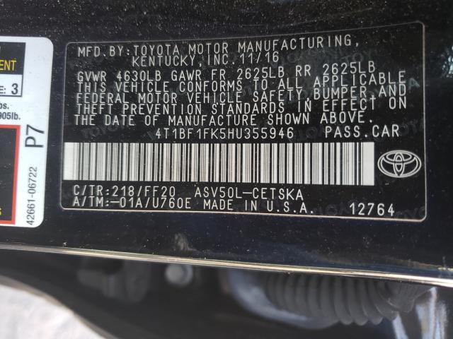 Photo 9 VIN: 4T1BF1FK5HU355946 - TOYOTA CAMRY LE 