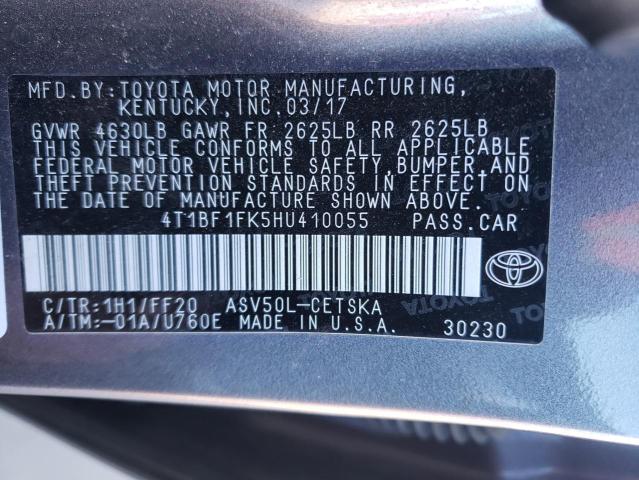 Photo 12 VIN: 4T1BF1FK5HU410055 - TOYOTA CAMRY LE 