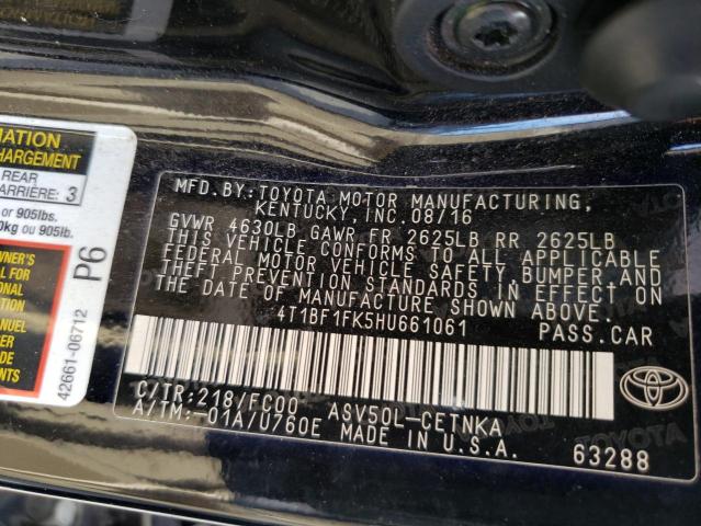 Photo 9 VIN: 4T1BF1FK5HU661061 - TOYOTA CAMRY LE 