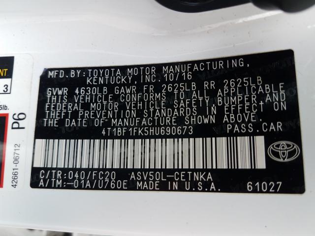 Photo 9 VIN: 4T1BF1FK5HU690673 - TOYOTA CAMRY 