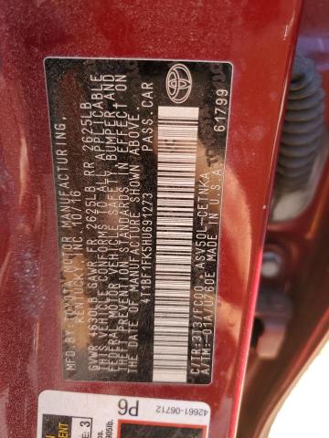 Photo 11 VIN: 4T1BF1FK5HU691273 - TOYOTA CAMRY LE 