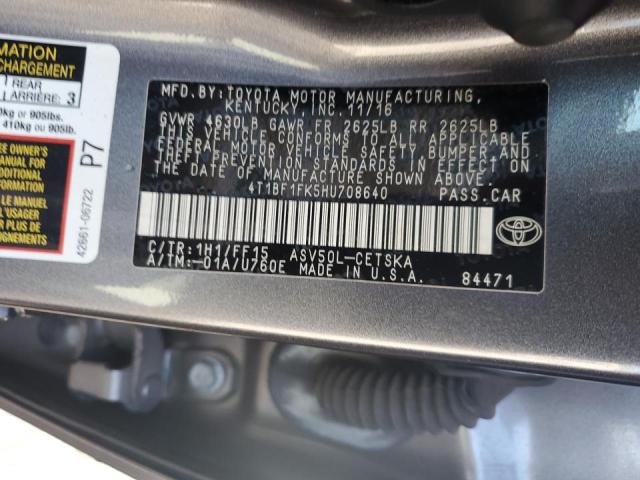 Photo 11 VIN: 4T1BF1FK5HU708640 - TOYOTA CAMRY LE 