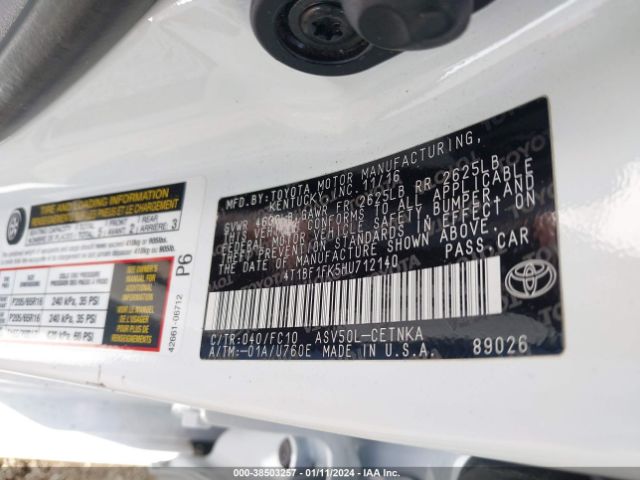 Photo 8 VIN: 4T1BF1FK5HU712140 - TOYOTA CAMRY 