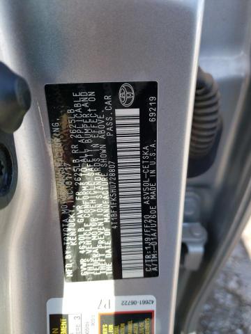 Photo 9 VIN: 4T1BF1FK5HU728807 - TOYOTA CAMRY LE 