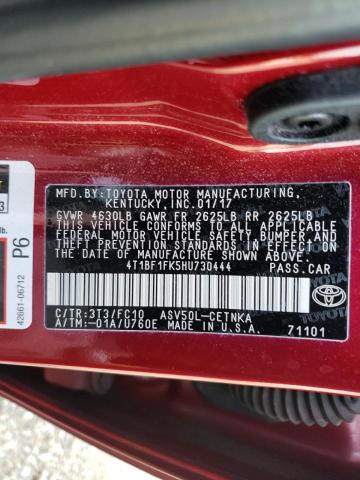 Photo 9 VIN: 4T1BF1FK5HU730444 - TOYOTA CAMRY LE 