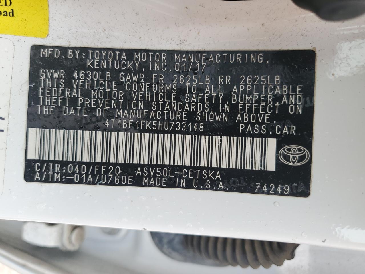 Photo 12 VIN: 4T1BF1FK5HU733148 - TOYOTA CAMRY 