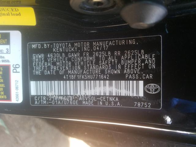 Photo 9 VIN: 4T1BF1FK5HU771642 - TOYOTA CAMRY 