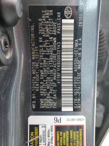 Photo 12 VIN: 4T1BF1FK6CU032143 - TOYOTA CAMRY 