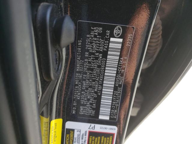 Photo 9 VIN: 4T1BF1FK6CU066003 - TOYOTA CAMRY BASE 