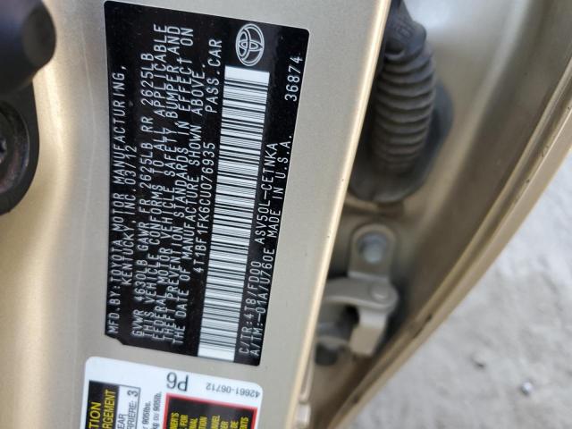 Photo 11 VIN: 4T1BF1FK6CU076935 - TOYOTA CAMRY BASE 