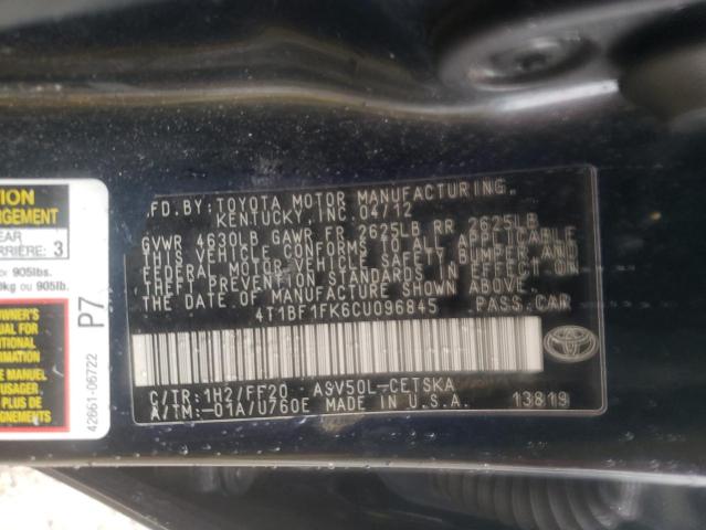 Photo 11 VIN: 4T1BF1FK6CU096845 - TOYOTA CAMRY 