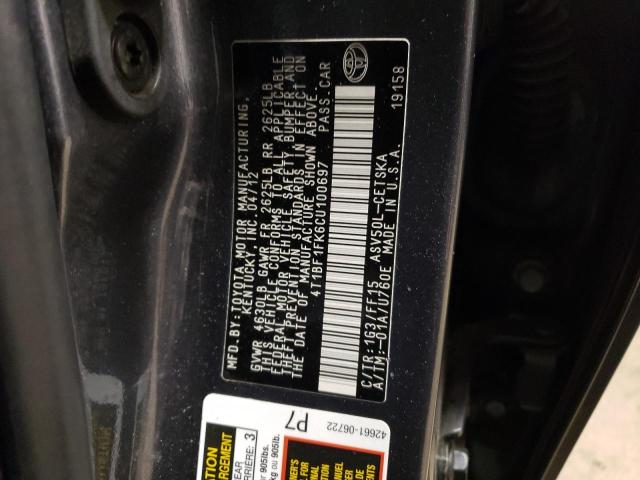 Photo 12 VIN: 4T1BF1FK6CU100697 - TOYOTA CAMRY BASE 