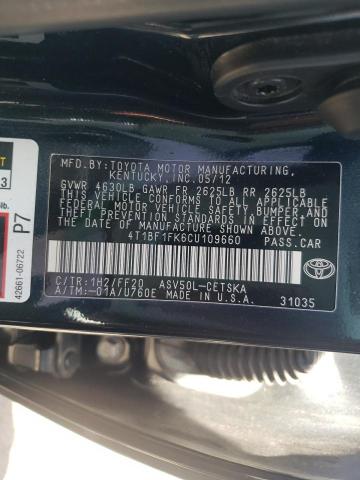 Photo 11 VIN: 4T1BF1FK6CU109660 - TOYOTA CAMRY BASE 