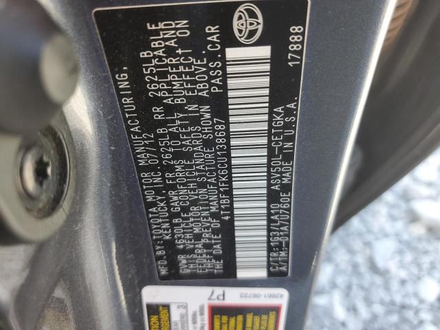 Photo 12 VIN: 4T1BF1FK6CU138687 - TOYOTA CAMRY 