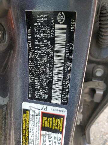 Photo 11 VIN: 4T1BF1FK6CU139807 - TOYOTA CAMRY BASE 