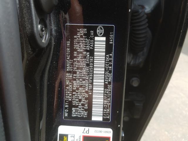 Photo 9 VIN: 4T1BF1FK6CU589182 - TOYOTA CAMRY 